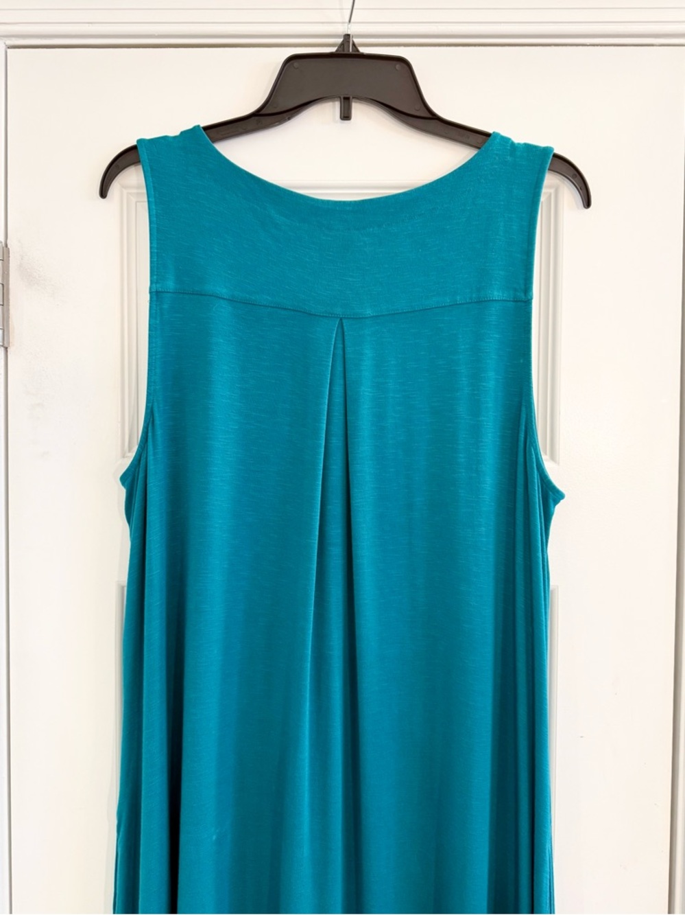 J. Jill Slub Knit Sleeveless Maxi Dress Teal Size L - Picture 4 of 8